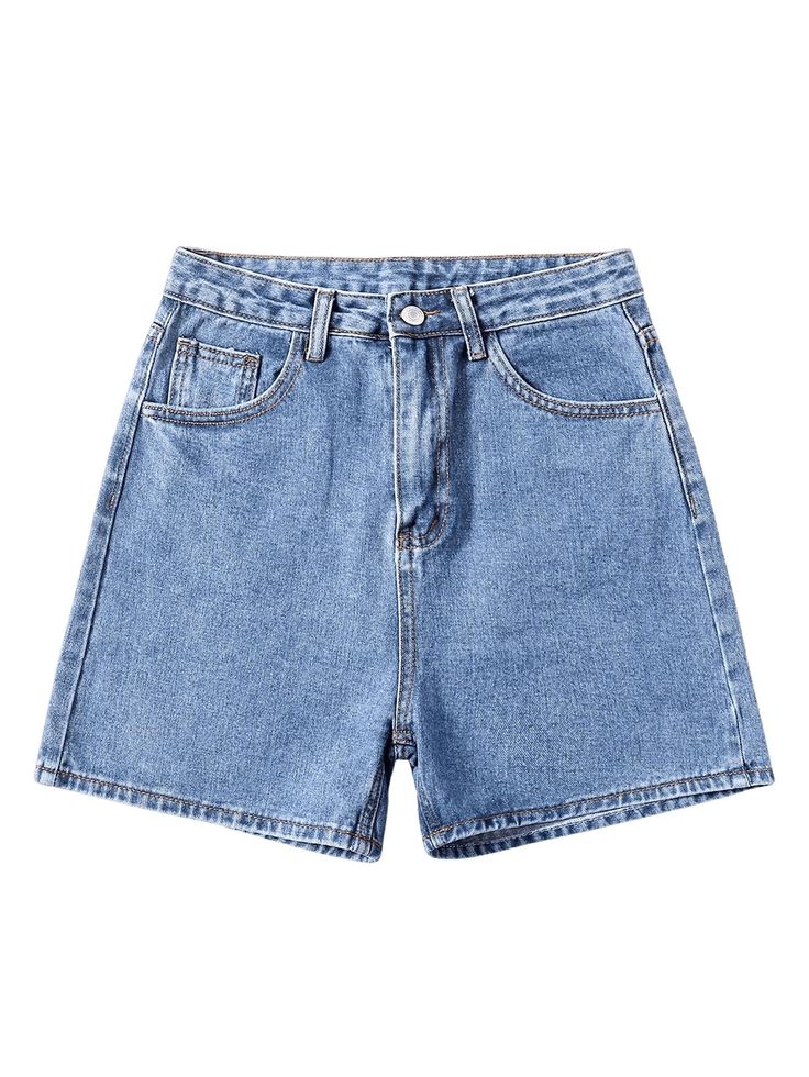 High-Waisted Denim Shorts