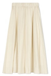 Linen Panel Midi Skirt